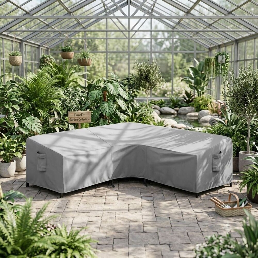 PureFit Outdoor Sectional Cover Waterproof Heavy Duty L-Shaped Patio Sofa Guard